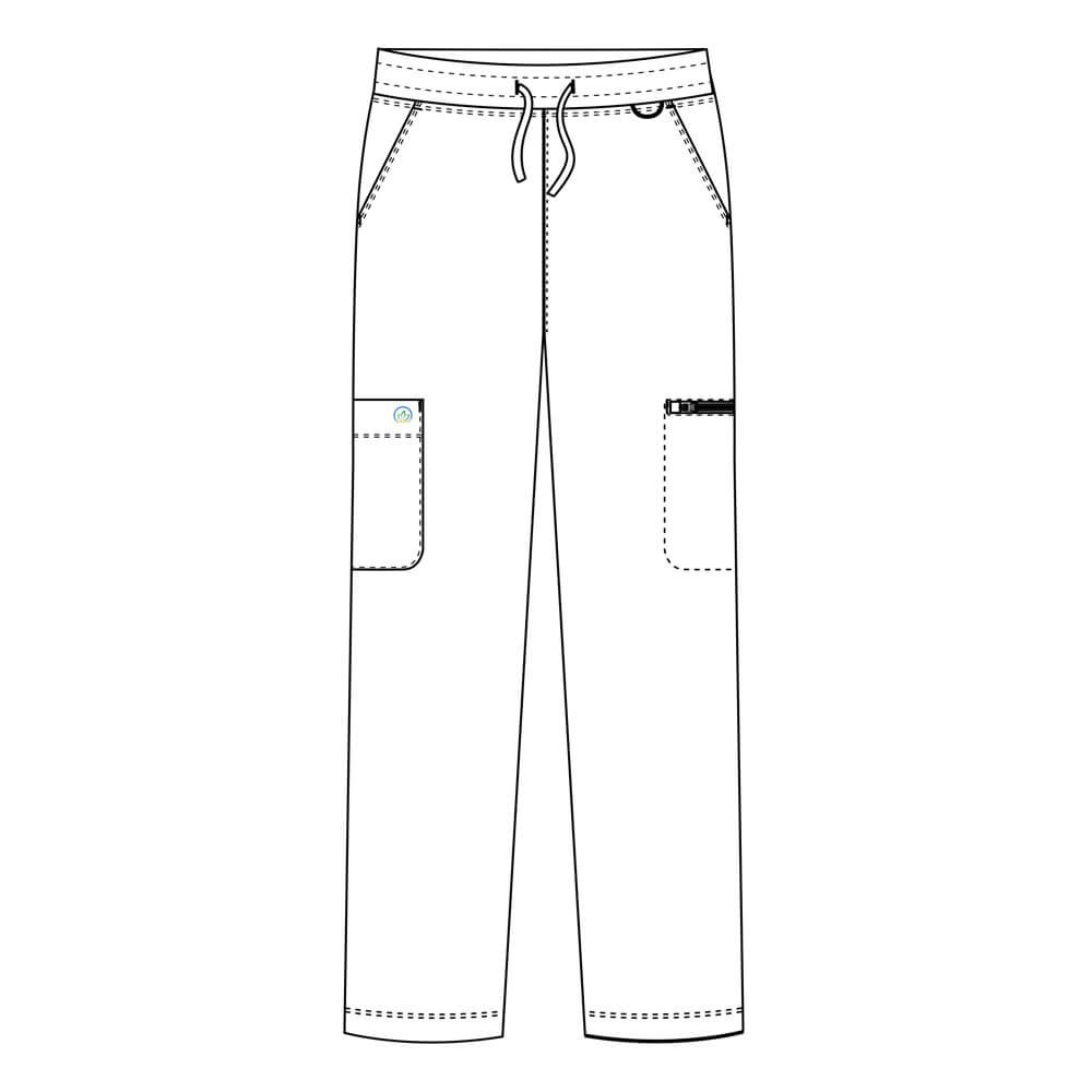 Pantaloni medicali Lotus Flex, stretch, cu snur, negru, TS-SP3