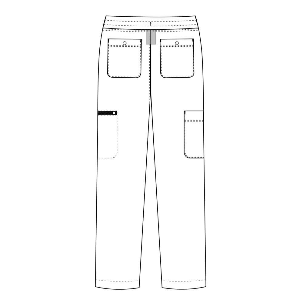 Pantaloni medicali Lotus Flex, stretch, cu snur, negru, TS-SP3