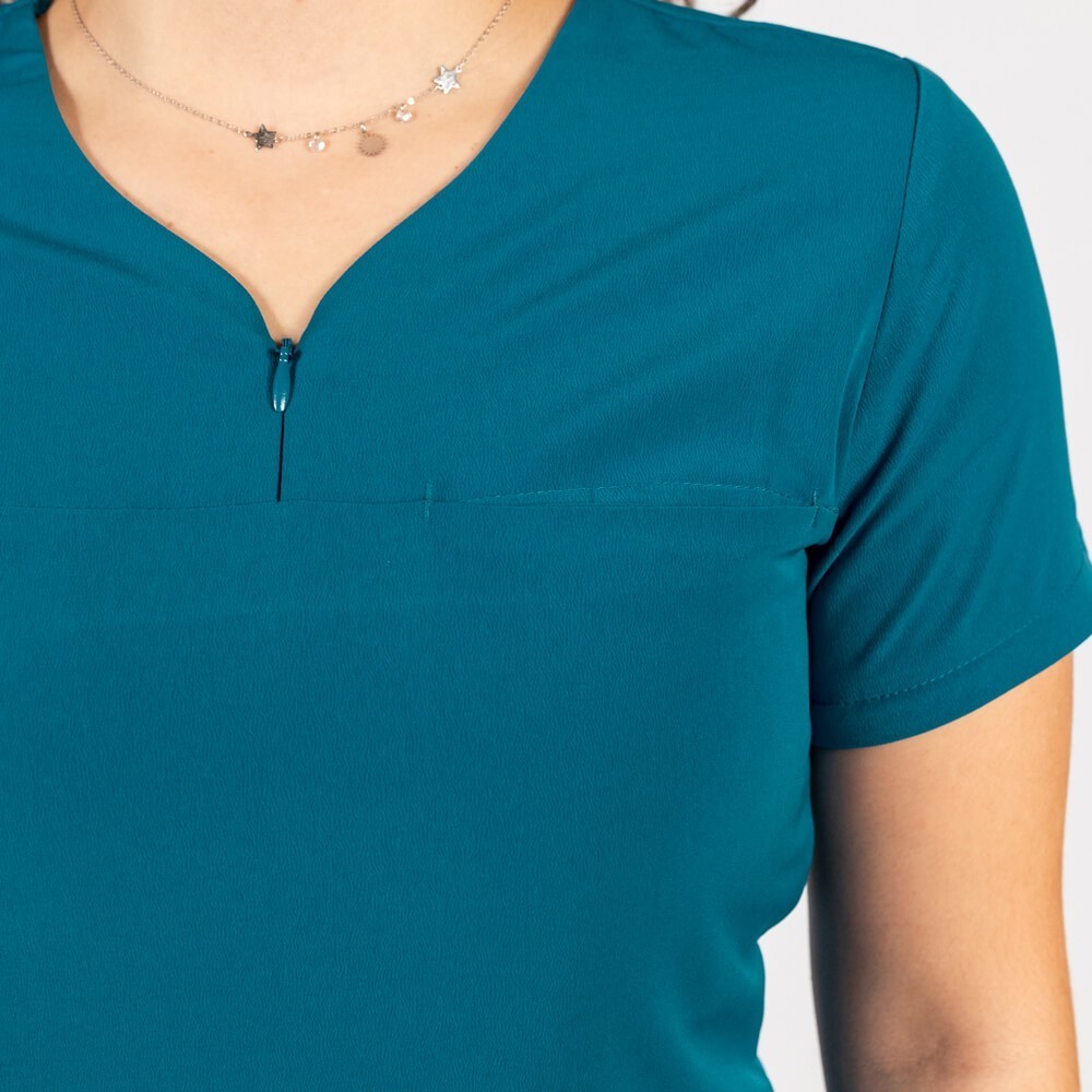 Costum medical Lotus Flex, stretch, turcoaz inchis/gri, TS-NP10 TS-SP3