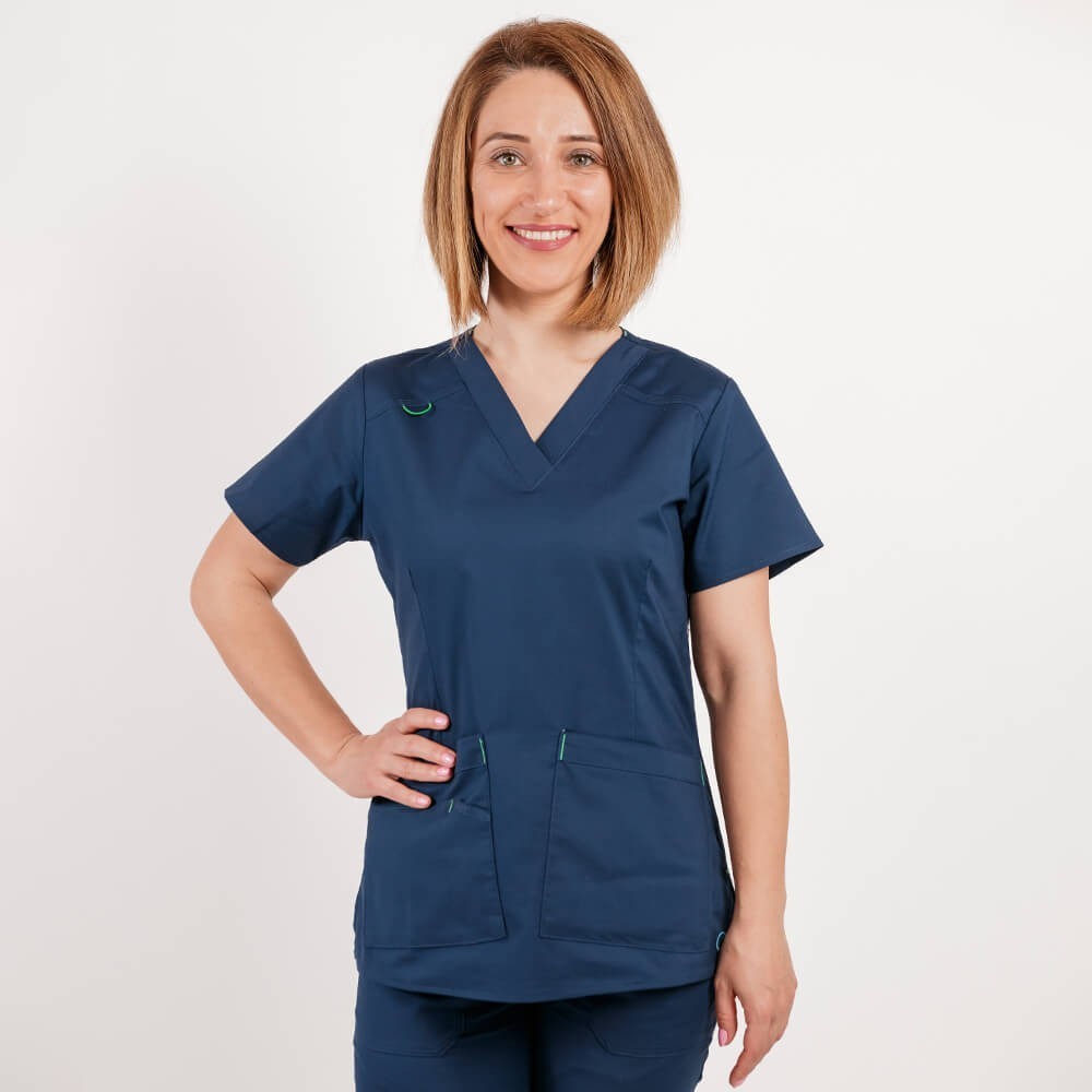 Costum medical Lotus Flex, stretch, bleumarin, CVC-NP1 CVC-SP2