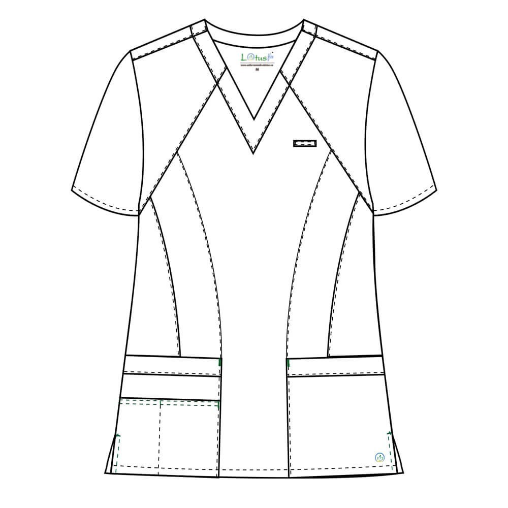 Bluza medicala Lotus Flex, stretch, sea frost, CVC-NP4