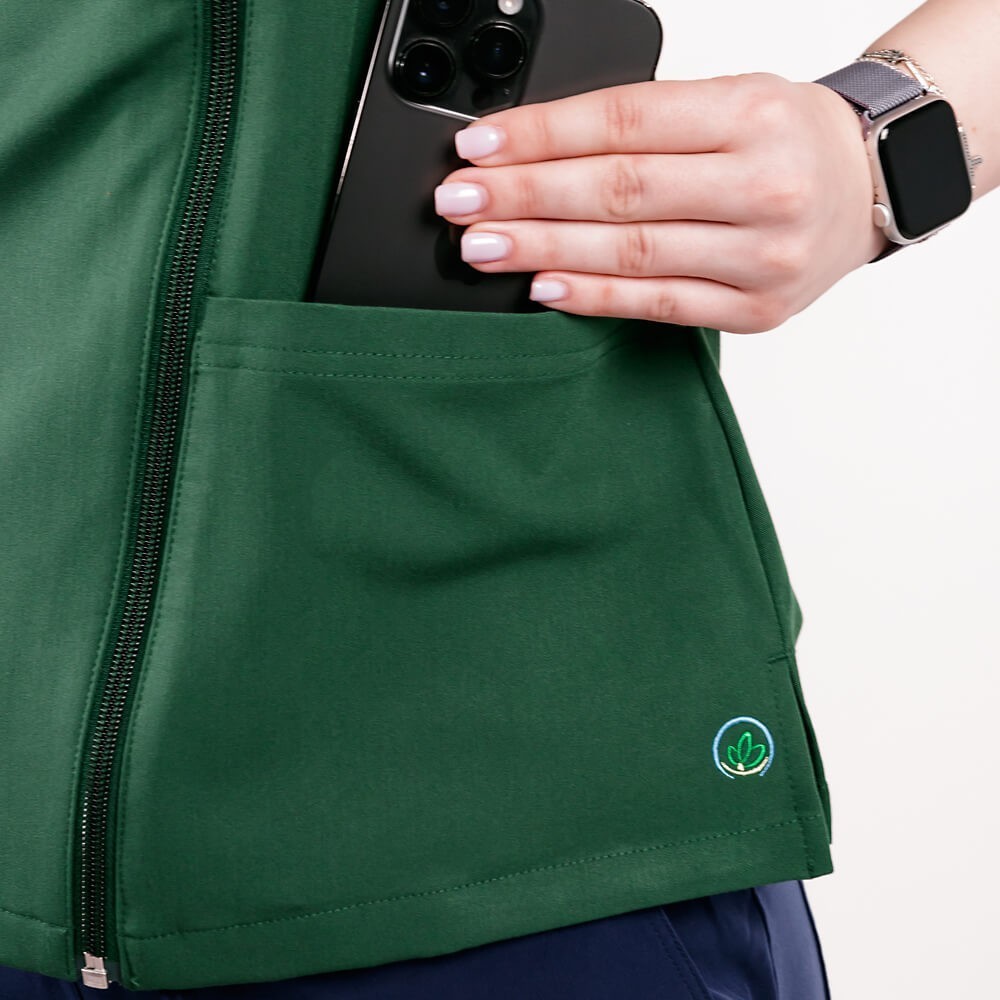 Bluza medicala Lotus Flex, stretch, verde hunter, TRS-NP11