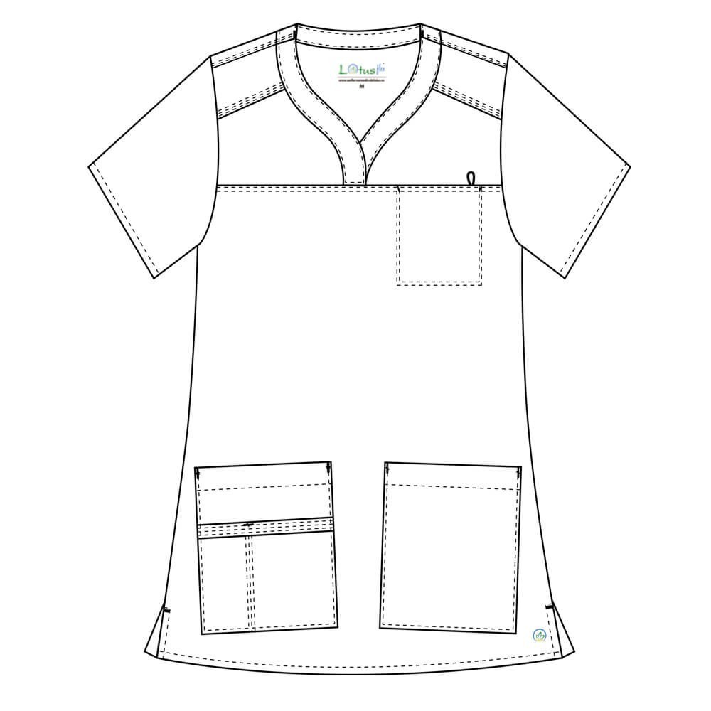 Bluza medicala Lotus Flex, stretch, verde chirurgical deschis, CVC-NP3