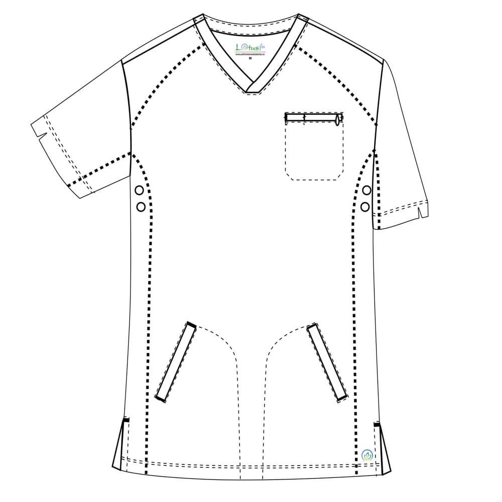 Bluza medicala Lotus Flex, stretch, verde chirurgical inchis, TS-NP9