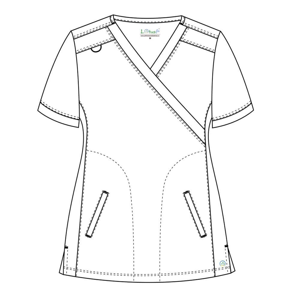 Costum medical Lotus Flex, stretch, albastru royal/fucsia orhidee, TS-NP8 TS-SP3