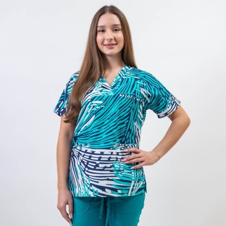 Bluza medicala imprimata Lotus 1