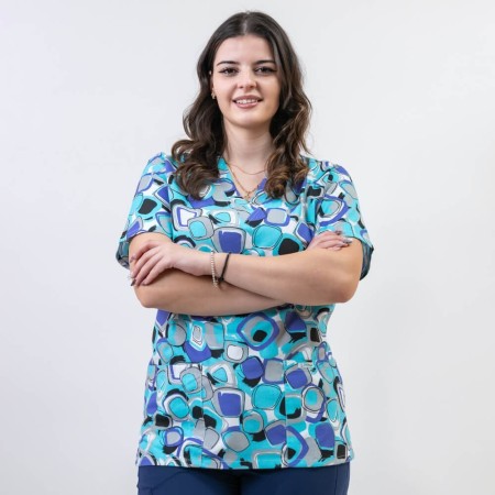 Bluza medicala imprimata Lotus 1