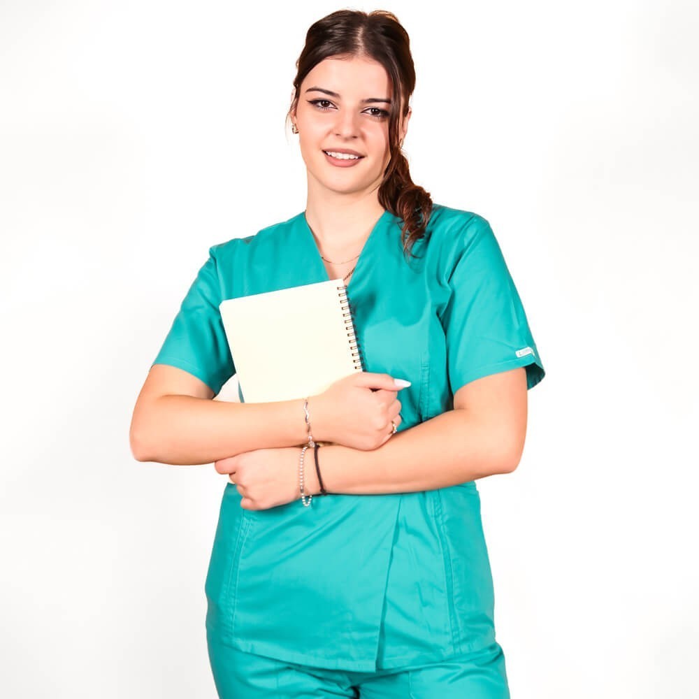 Costum Lotus 2, bluza kimono, pantaloni cu elastic in talie si manseta, turcoaz Costum Lotus 2, bluza kimono, pantaloni cu elastic in talie si manseta, turcoaz