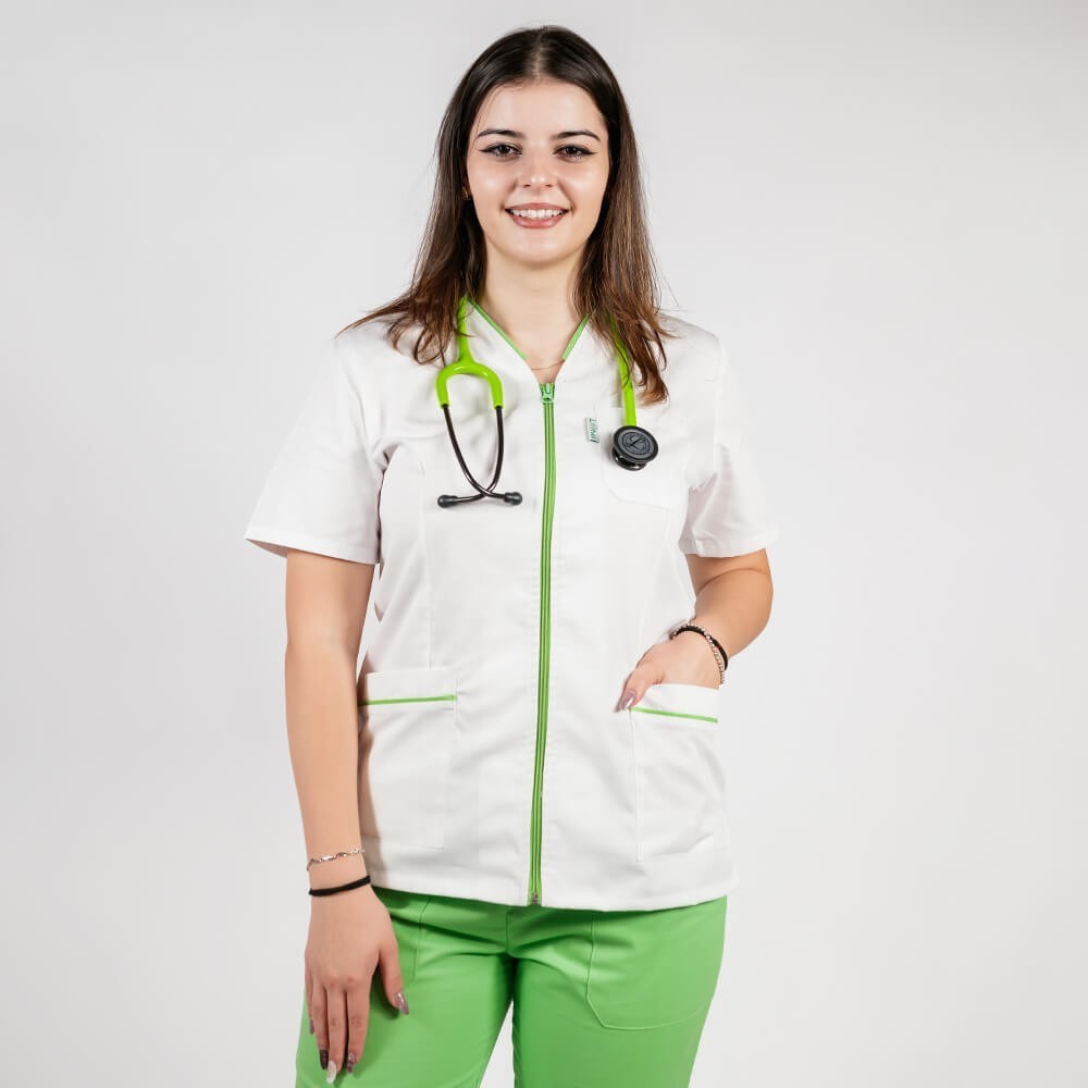 Bluza in V cu fermoar Bluza in V cu fermoar