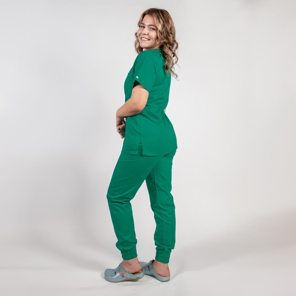 pantaloni cu elastic in talie si manseta pantaloni cu elastic in talie si manseta