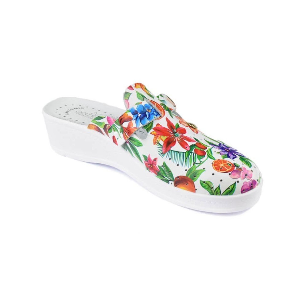 Saboti medicali din piele, cu imprimeu Fantasia 8 - Goldenfit 708/L