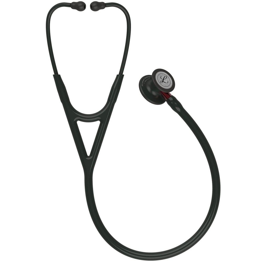 Stetoscop Littmann Cardiology IV 6200 - Negru complet, stem rosu