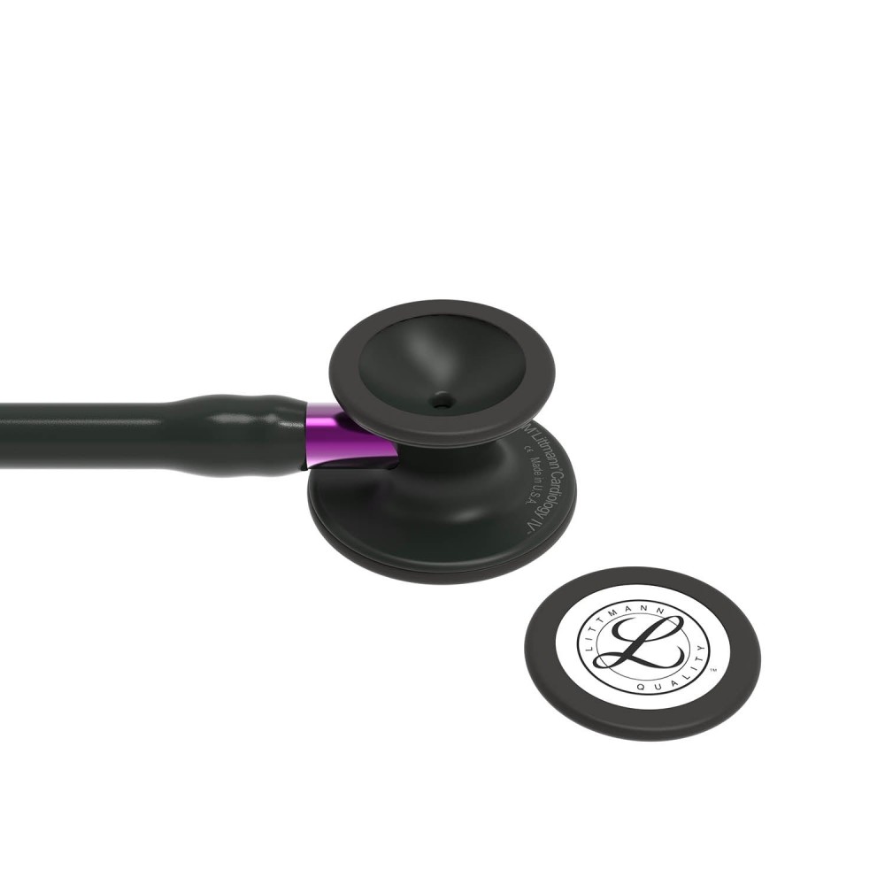 Stetoscop Littmann Cardiology IV 6203 - Negru complet, stem violet Stetoscop Littmann Cardiology IV 6203 - Negru complet, stem violet