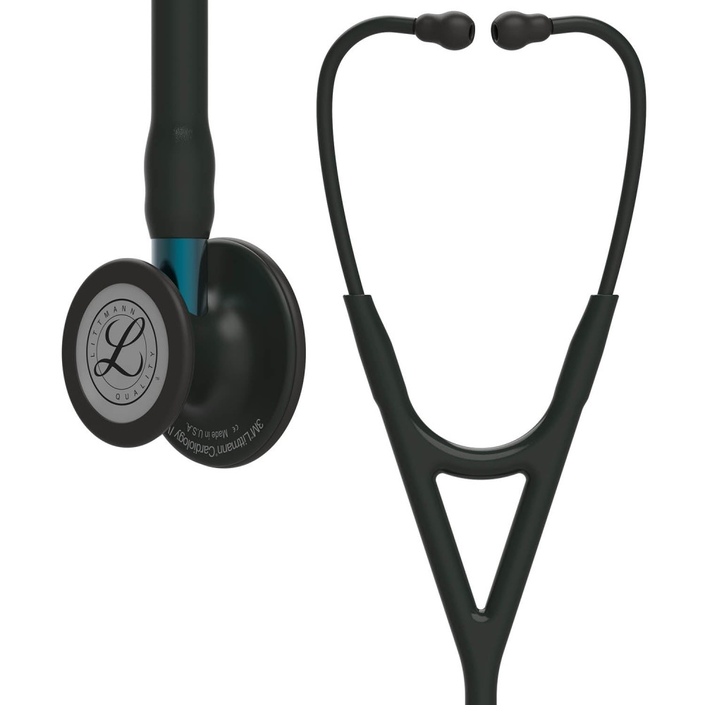 Stetoscop Littmann Cardiology IV 6201 - Negru complet, stem albastru Stetoscop Littmann Cardiology IV 6201 - Negru complet, stem albastru