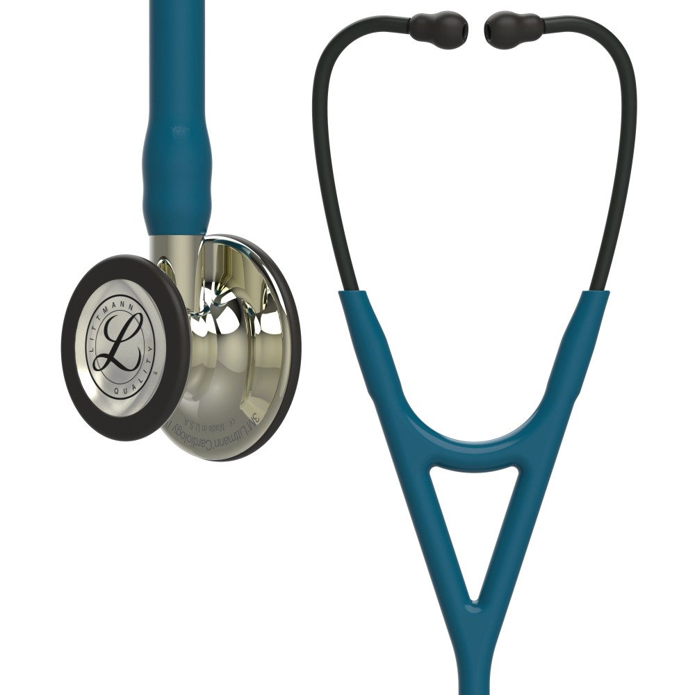 Stetoscop Littmann Cardiology IV 6190 - Turcoaz, capsula sampanie Stetoscop Littmann Cardiology IV 6190 - Turcoaz, capsula sampanie