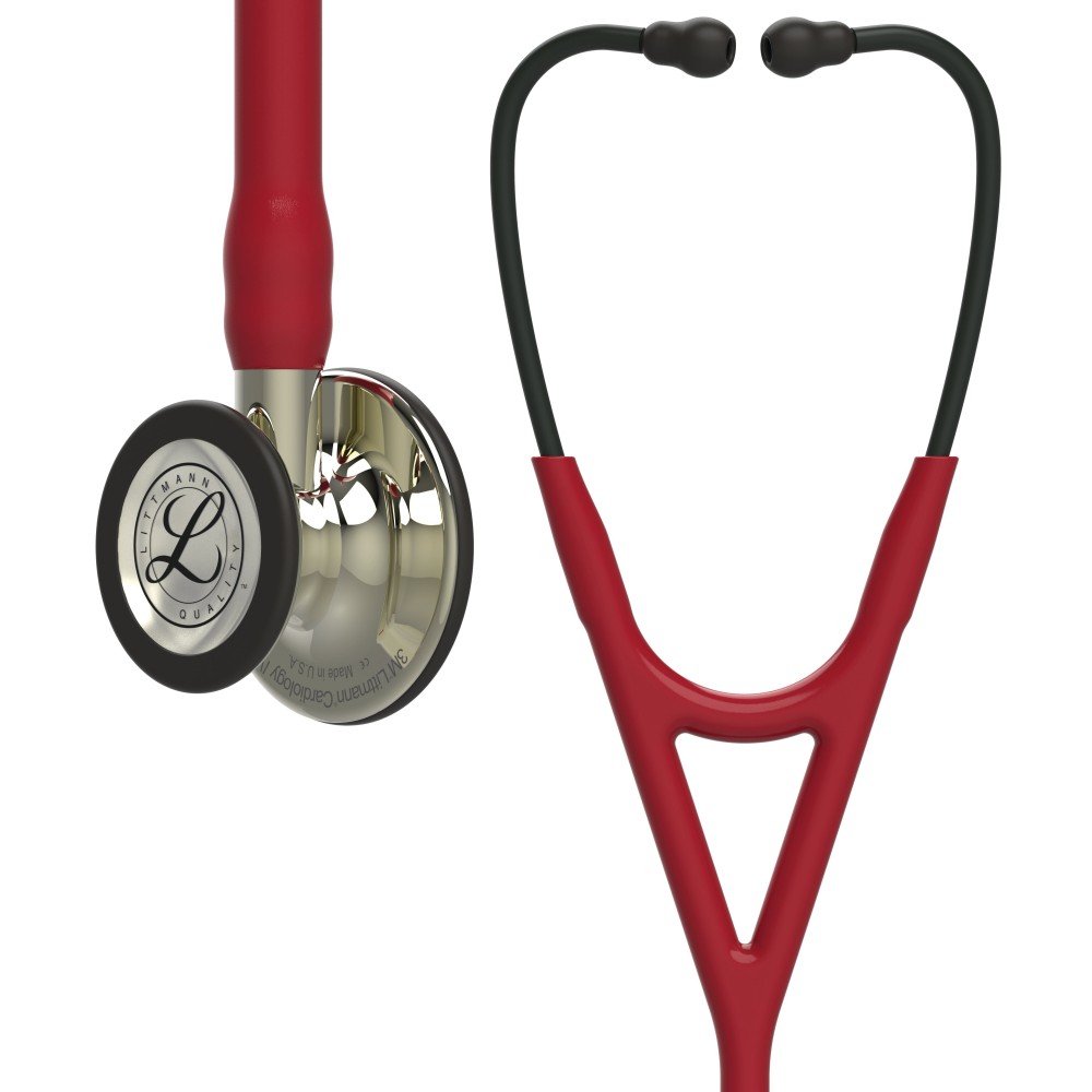 Stetoscop Littmann Cardiology IV 6176 - Rosu Burgundia, capsula sampanie Stetoscop Littmann Cardiology IV 6176 - Rosu Burgundia, capsula sampanie