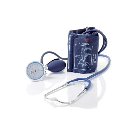Tensiometru mecanic cu manometru la para si stetoscop MORETTI DM346  Cromat