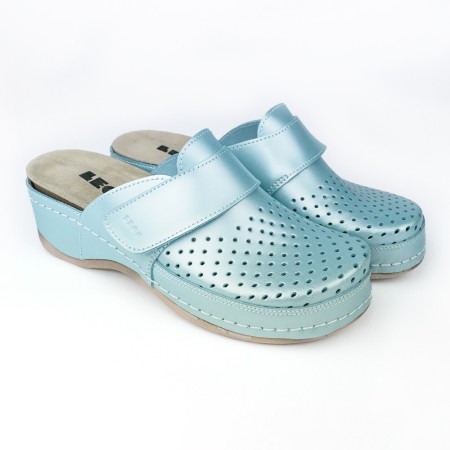 Saboti Leon 2022, de dama, din piele, verde menta