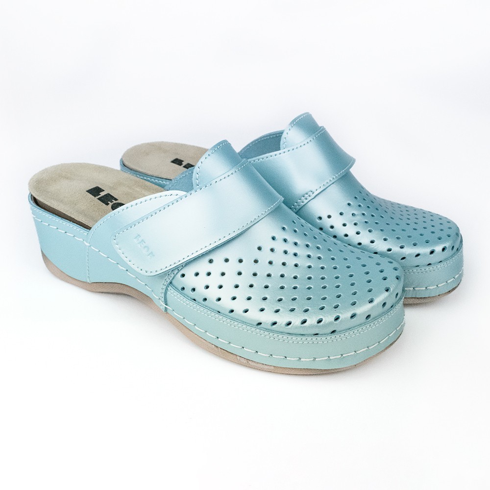 Saboti Leon 2022, de dama, din piele, verde menta