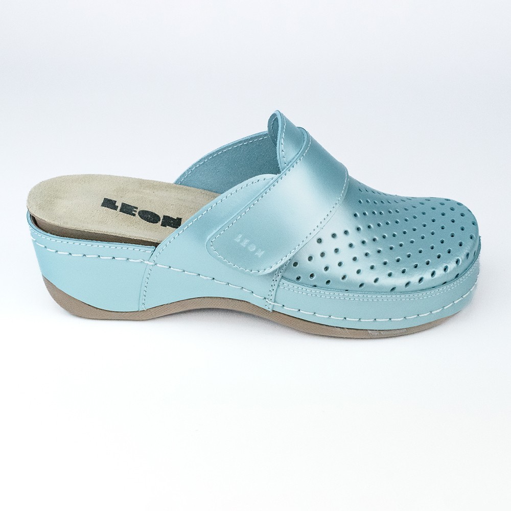 Saboti Leon 2022, de dama, din piele, verde menta