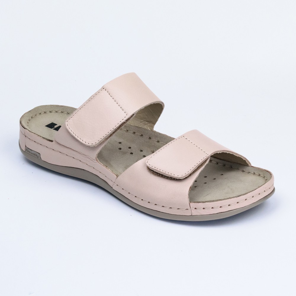 Saboti medicali, de dama, din piele, Leon 952, bleumarin