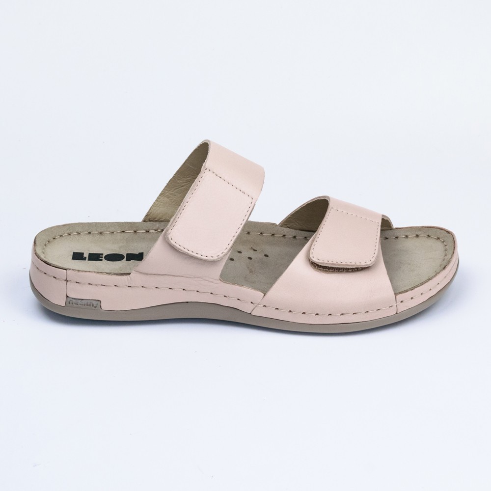 Saboti medicali, de dama, din piele, Leon 952, bleumarin