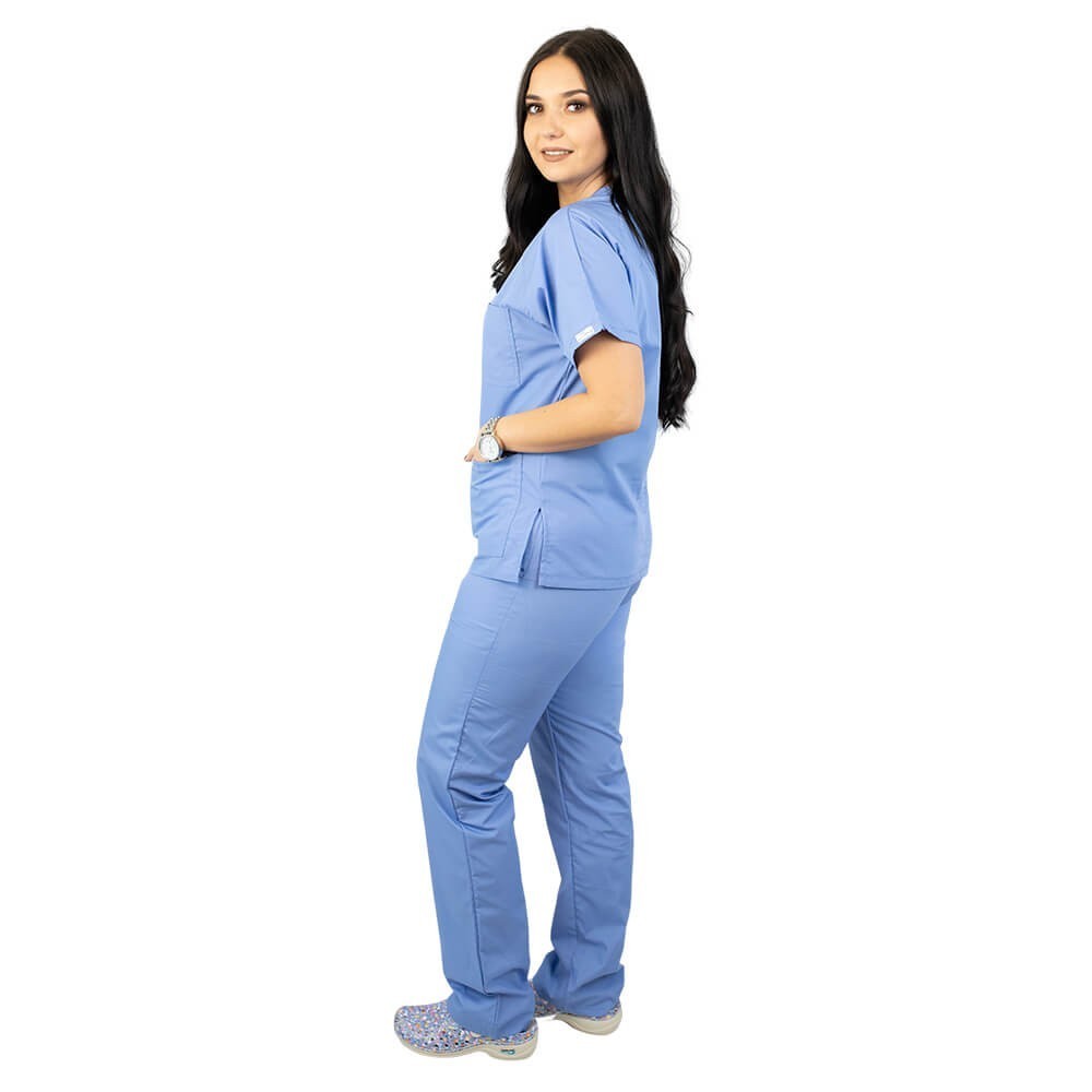 Costum medical LOTUS 4, unisex, albastru ciel