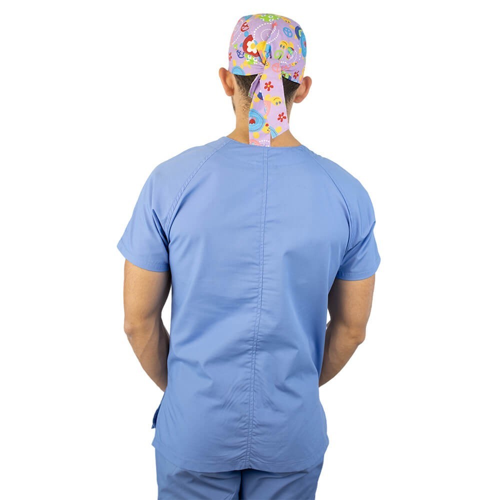 Costum medical LOTUS 4, unisex, albastru ciel