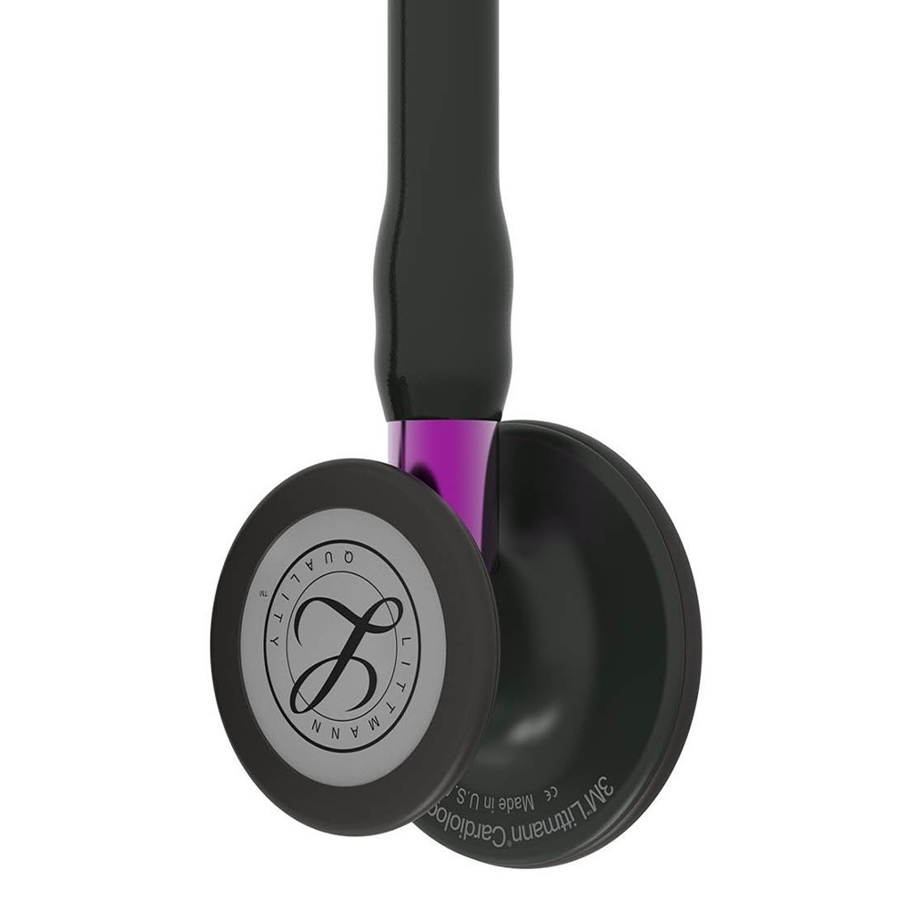 Stetoscop Littmann Cardiology IV 6203 - Negru complet, stem violet Stetoscop Littmann Cardiology IV 6203 - Negru complet, stem violet
