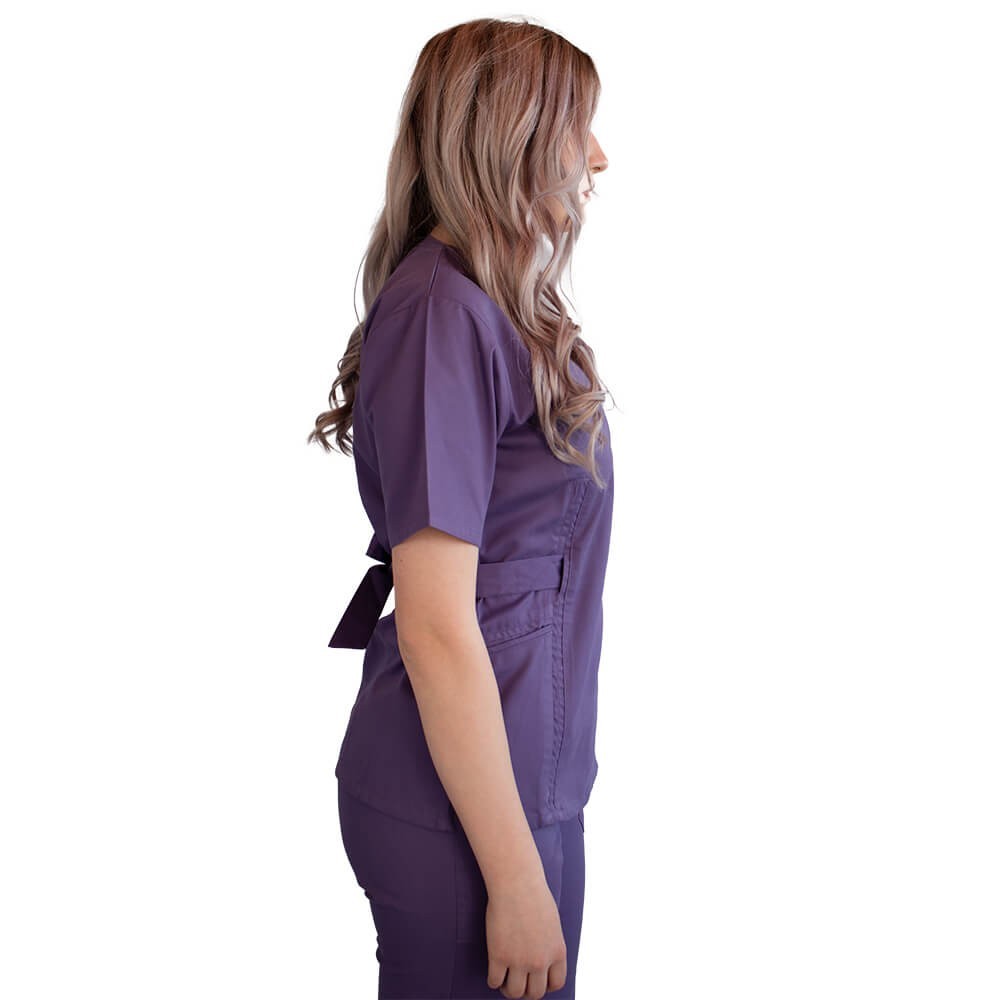 Bluza kimono cu maneca scurta, Lotus 2, indigo