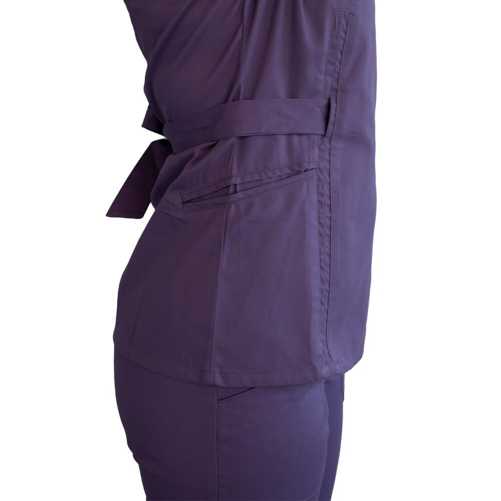 Bluza kimono cu maneca scurta, Lotus 2, indigo