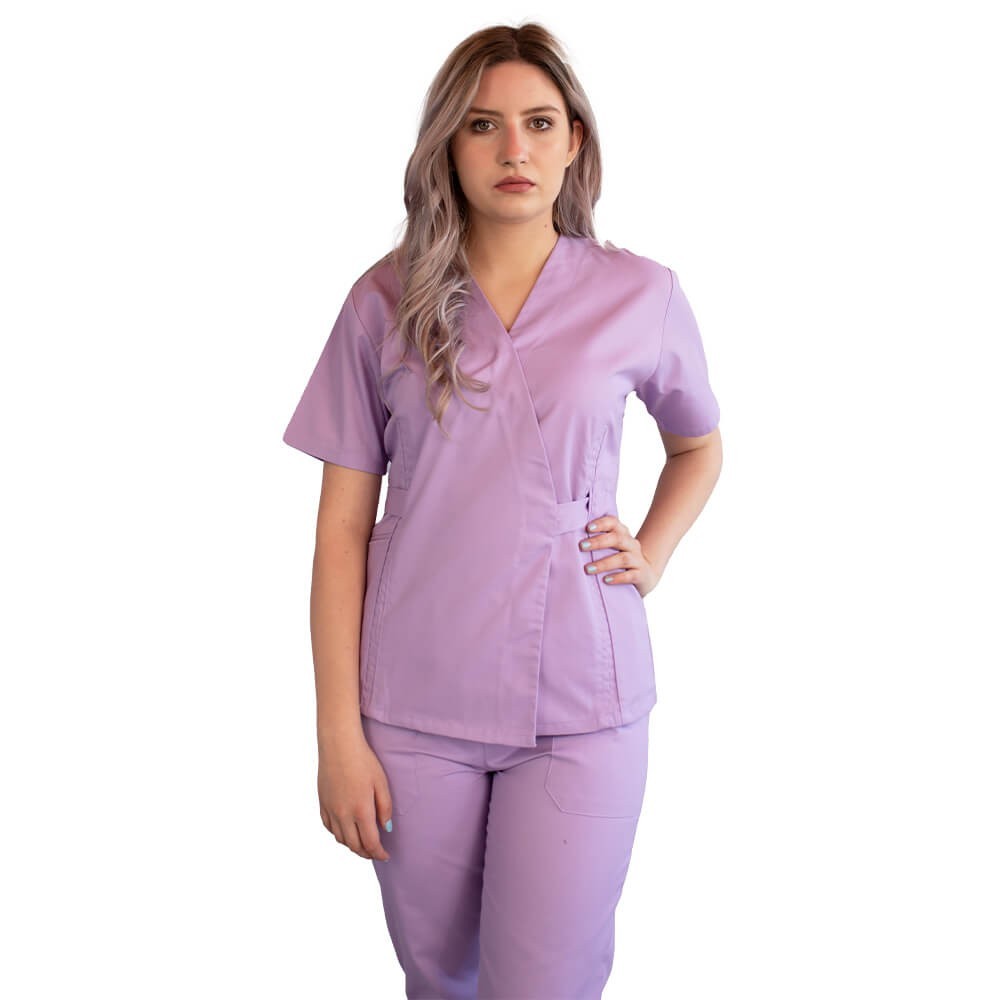 Bluza kimono cu maneca scurta, Lotus 2, lila Bluza kimono cu maneca scurta, Lotus 2, lila