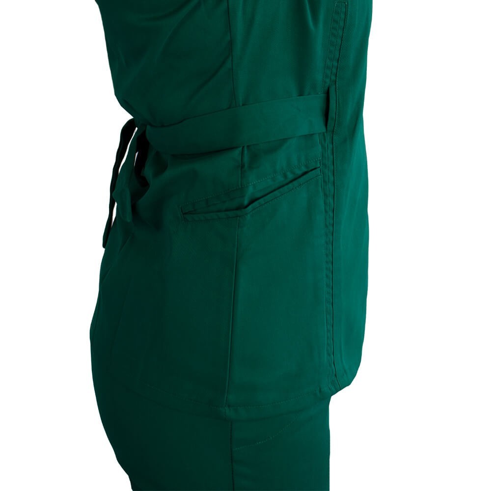 Bluza kimono cu maneca scurta, Lotus 2, verde hunter