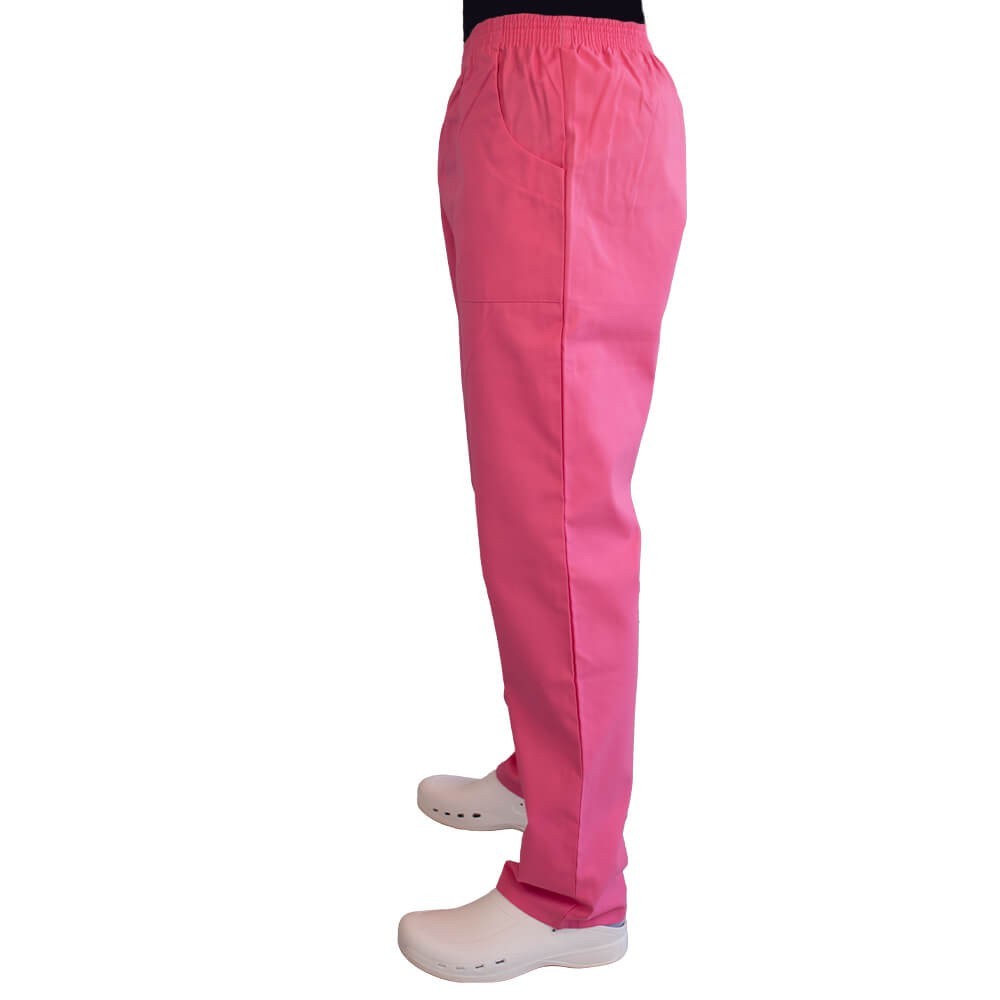 Pantalon unisex Lotus 2, cu elastic in talie, roz prafuit