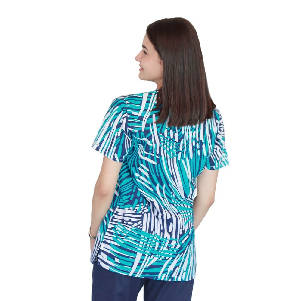 Bluza medicala imprimata Lotus 1, Straight Motion