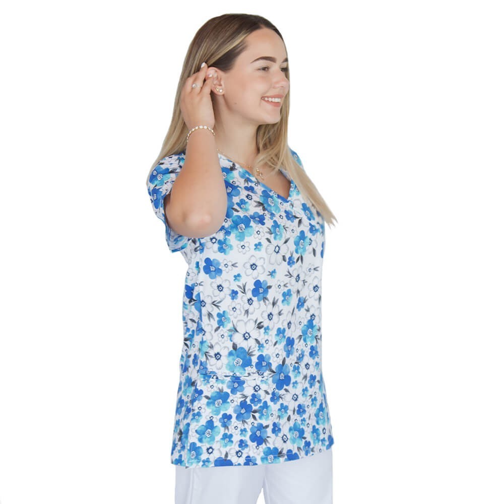Bluza medicala imprimata Lotus 1, Spring