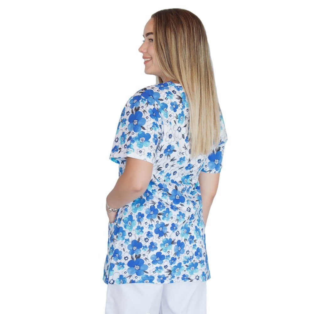 Bluza medicala imprimata Lotus 1, Spring