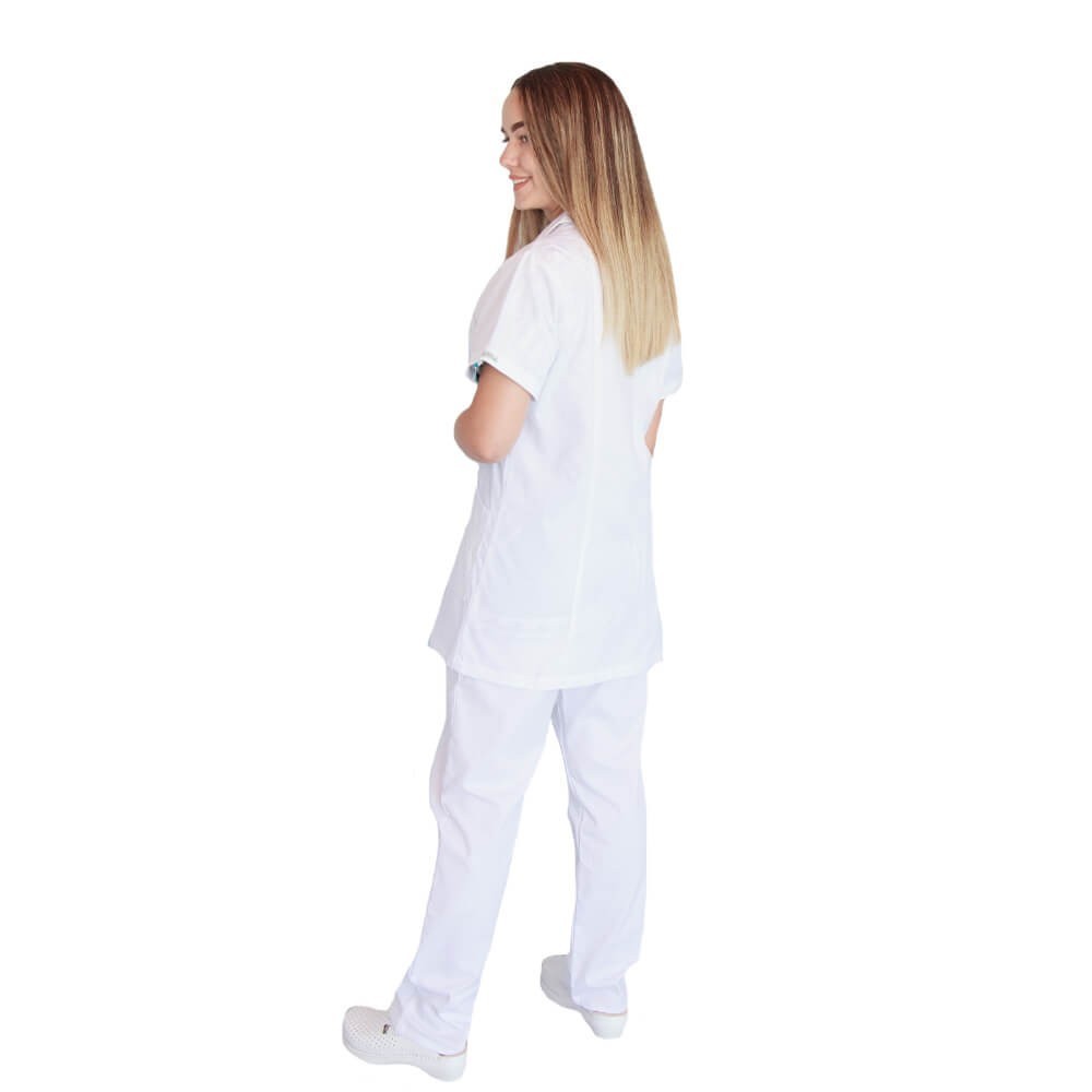 Bluza alba cu rever, pentru femei - B17