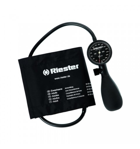Tensiometru mecanic Riester Shock-Proof®, manseta cu inchidere velcro