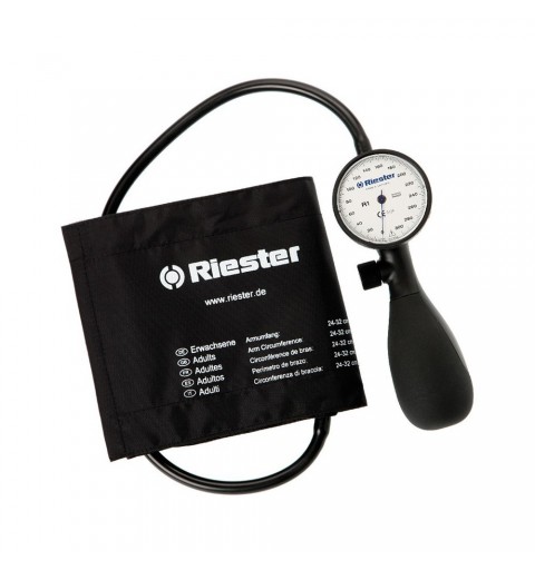 Tensiometru mecanic Riester Shock-Proof®, manseta cu inchidere velcro