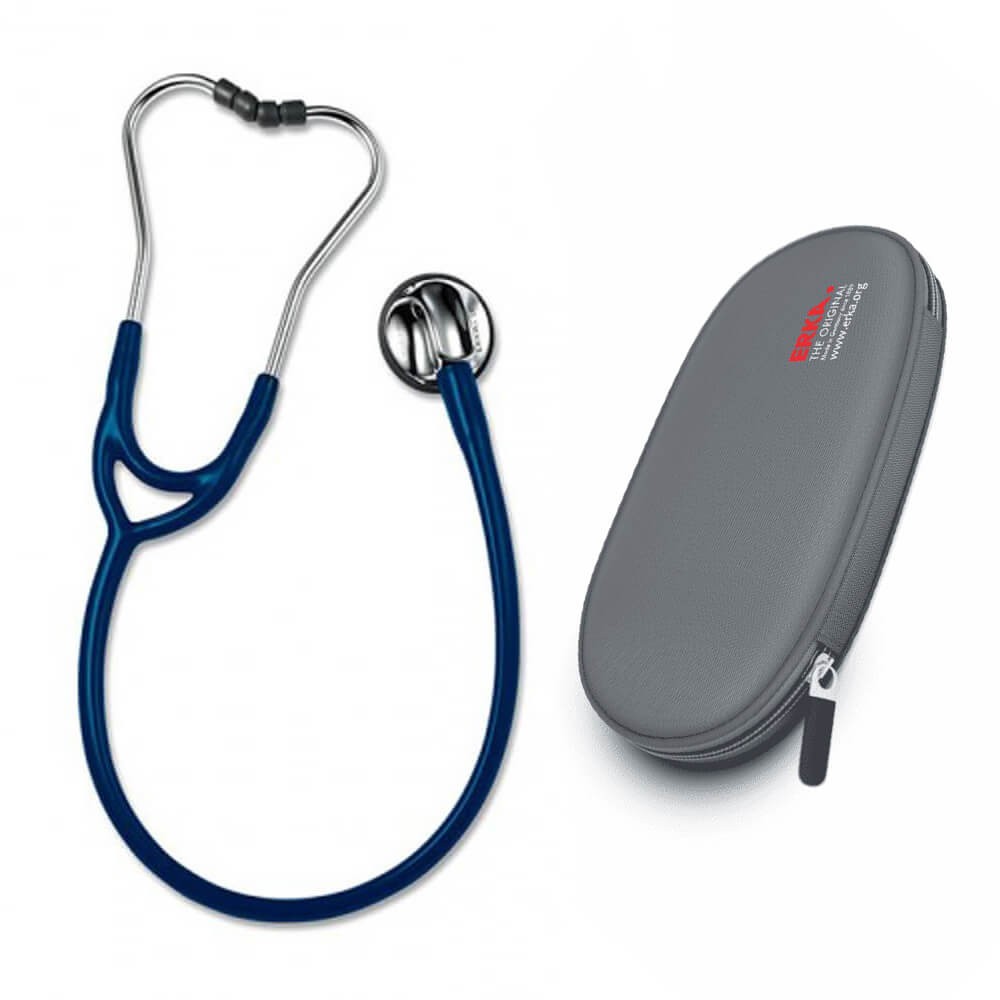 Stetoscop ERKA Sensitive, bleumarin, cu borseta