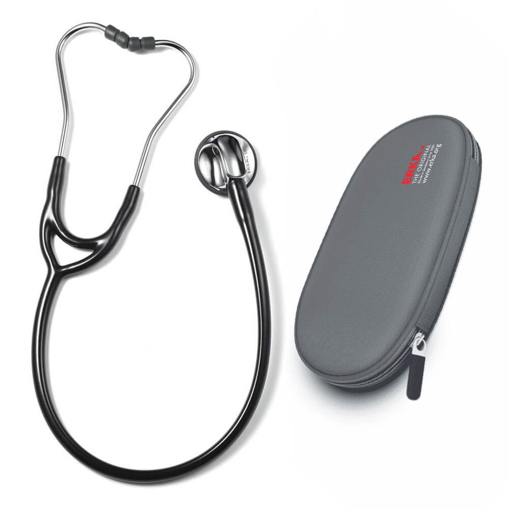 Stetoscop ERKA Sensitive, negru, cu borseta