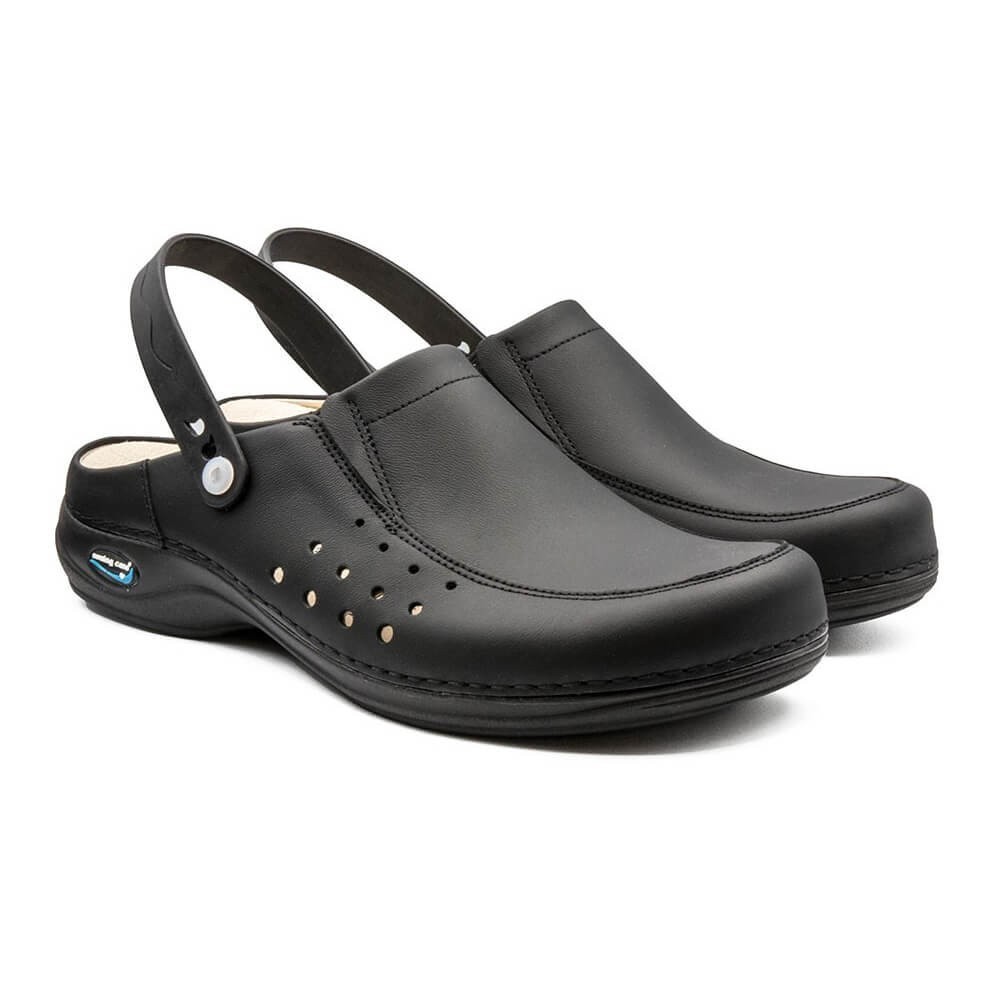 Saboti medicali cu bareta Nursingcare Wash'Go Berlin, negru Saboti medicali cu bareta Nursingcare Wash'Go Berlin, negru