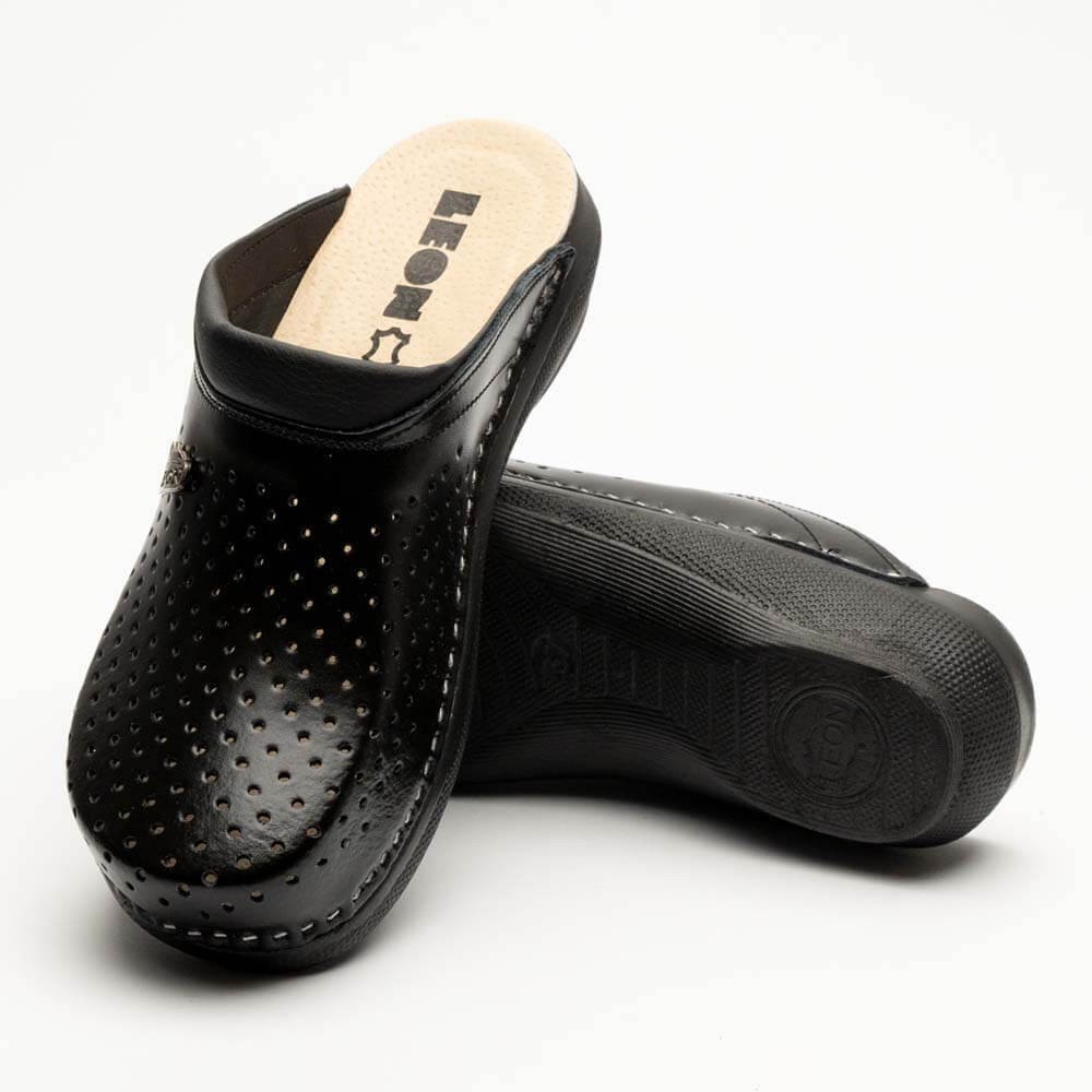 Saboti medicali LEON PU100, negru Saboti medicali LEON PU100, negru