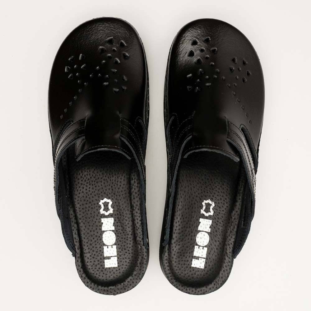 Saboti medicali LEON PU156, negru Saboti medicali LEON PU156, negru