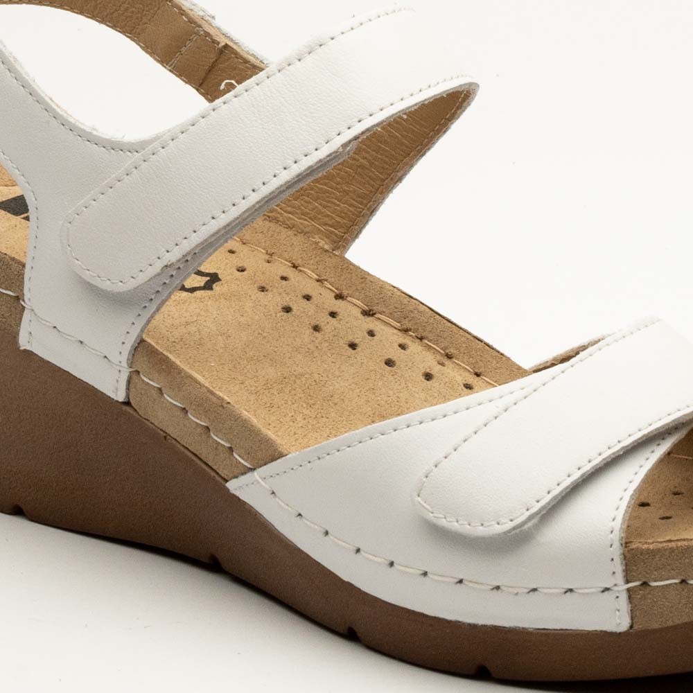 Sandale dama, din piele, de vara, Leon 1041, alb Sandale dama, din piele, de vara, Leon 1041, alb