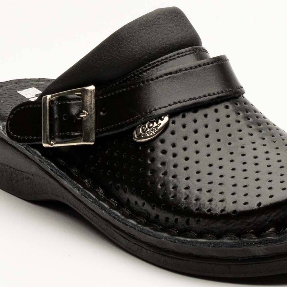 Saboti medicali, de barbati, din piele, Leon V202M, negru Saboti medicali, de barbati, din piele, Leon V202M, negru