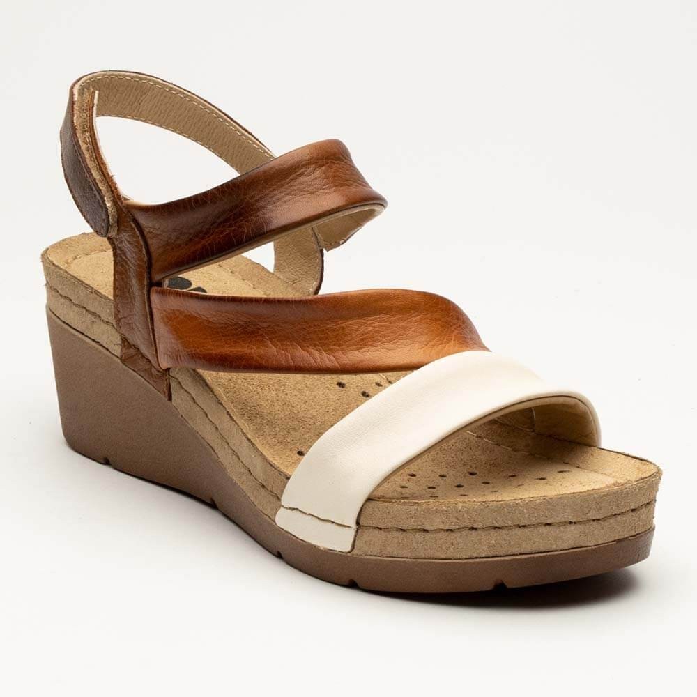 Sandale Leon 1020, de vara, din piele, maro