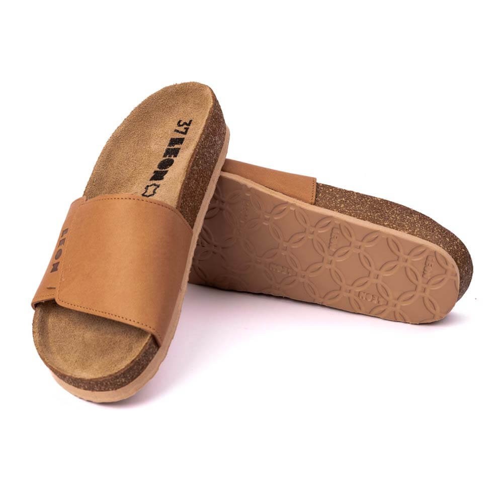 Saboti medicali de vara, din piele, Leon 4022 Orlando, maro Saboti medicali de vara, din piele, Leon 4022 Orlando, maro