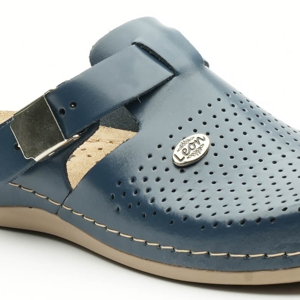 Saboti medicali, de dama, din piele, Leon 950, bleumarin Saboti medicali, de dama, din piele, Leon 950, bleumarin